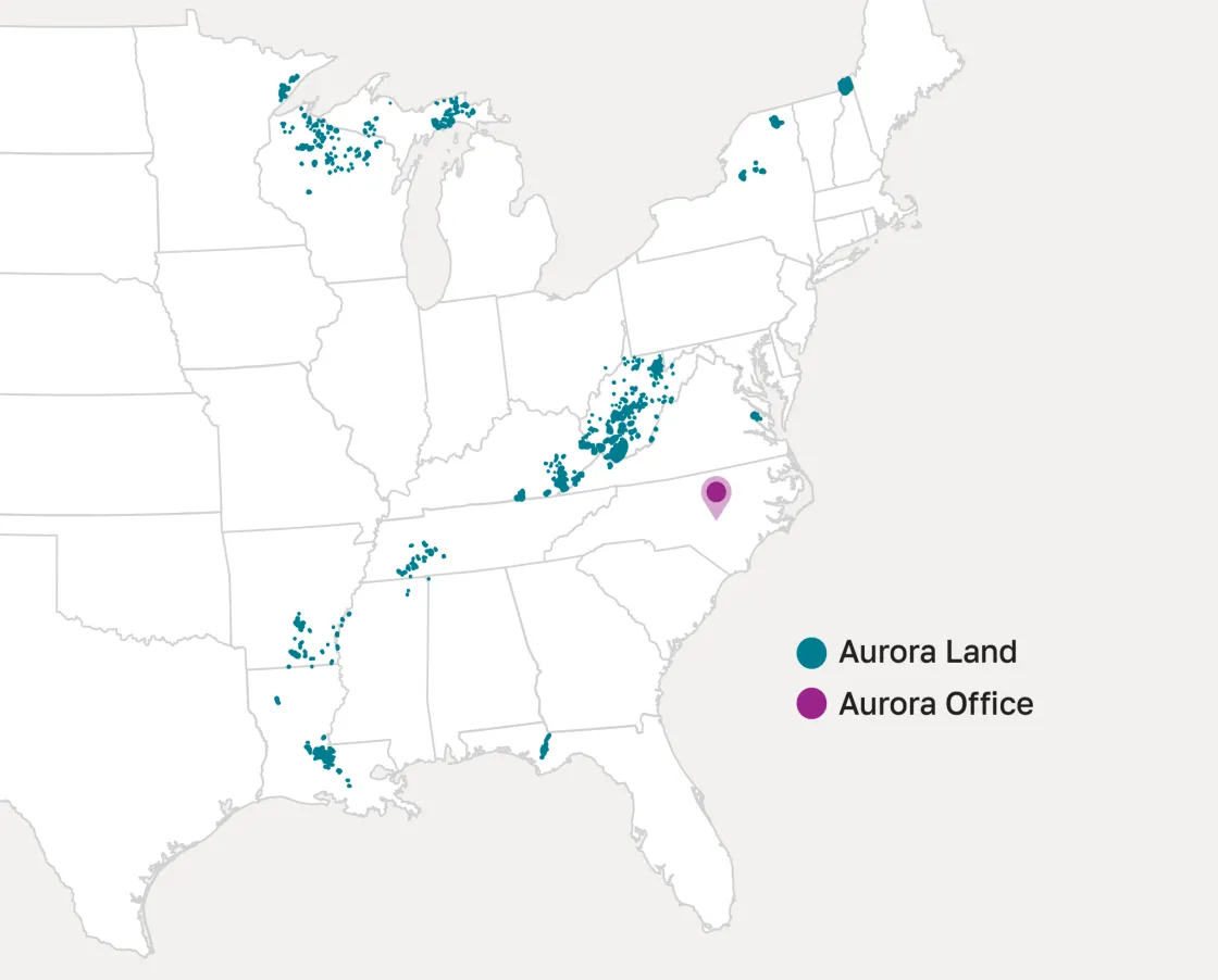 Aurora Sustainable Lands Map